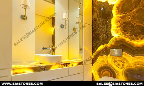 Honey Onyx Bathroom Interior