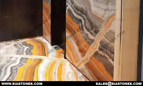 Multi-Color Onyx Floor Wall