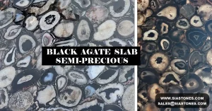 Black Agate Semi-Precious Slab Collection
