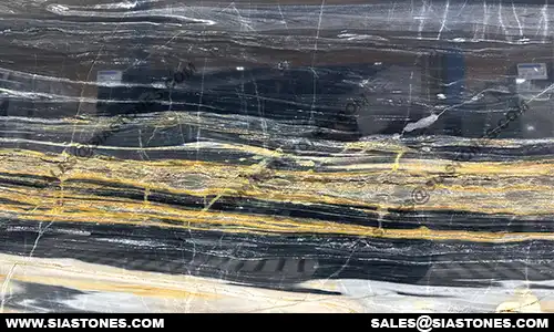 Black And Gold Marble Slab 1