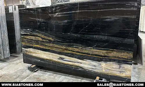 Black And Gold Marble Slab 3