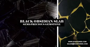 Black Obsidian Gemstone Slab Collection