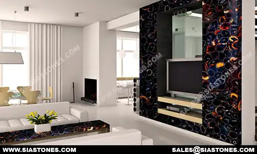 Black Agate Cabinet Wall