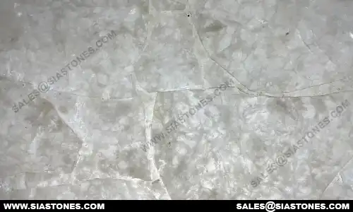 Crystal Clear White Quartz Backlit Slab