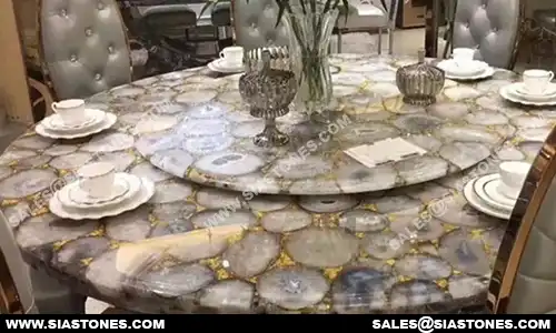 Gray Agate Dining Table