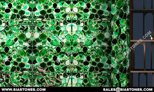 Green Agate Backlit Wall