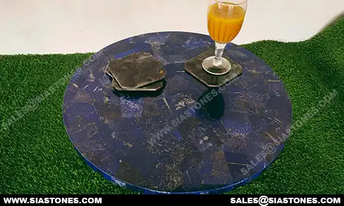 Lapis Lazuli Gemstone Round Table