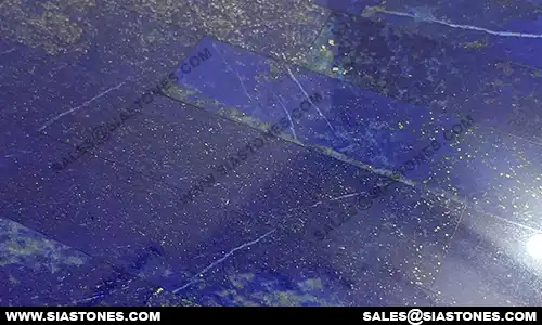 Lapis Lazuli Gemstone Slab Brick Pattern