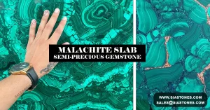 Malachite Gemstone Slab Collection