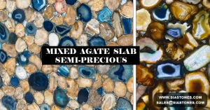Mixed Agate Semi-Precious Slab Collection