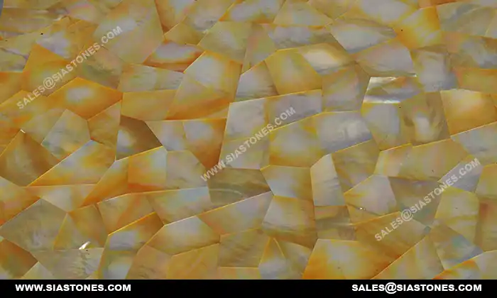 Mother Of Pearl Yellow Random Pattern