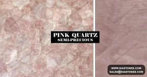 Pink Rose Quartz Semi-Precious Slab Collection