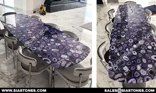 Purple Agate Dining Table