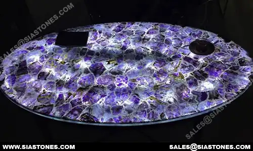 Purple Fluorite Backlit Table