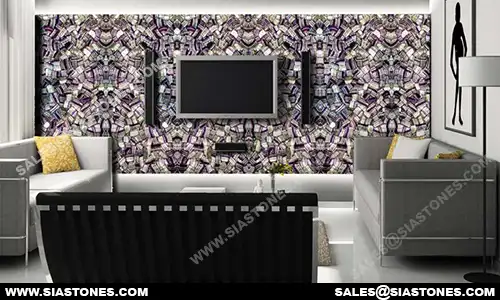 Purple Fluorite Wall