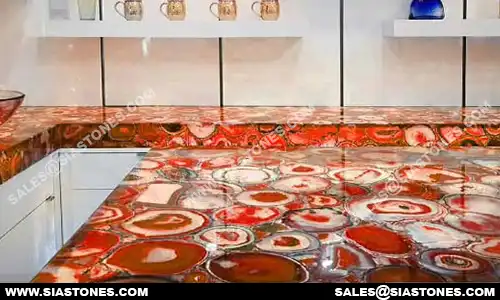 Red Agate Kitchen Countertop