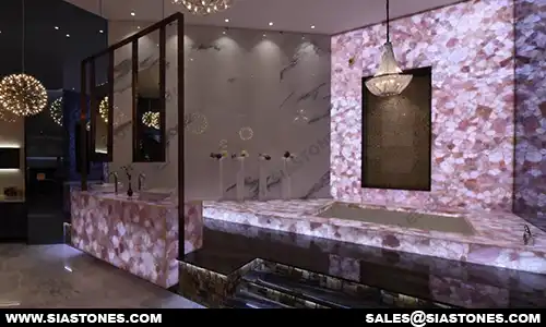 Rose Quartz Bathroom Interior