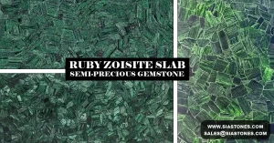 Ruby Zoisite Gemstone Slab Collection
