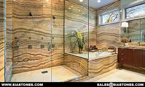 Tiger Onyx Bathroom Interior
