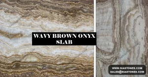 Wavy Brown Onyx Slab Collection