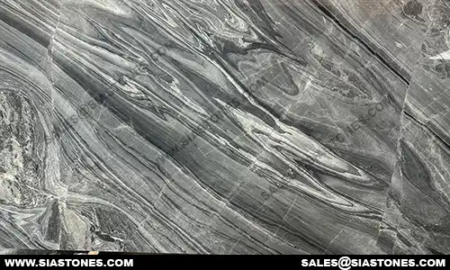 Wavy Gray Marble Slab 2