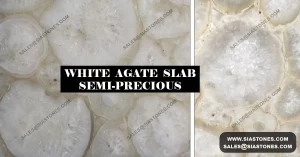 White Agate Semi-Precious Slab Collection