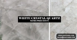 White Quartz Semi-Precious Slab Collection