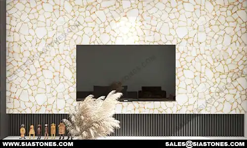 White Quartz With Gold Wall