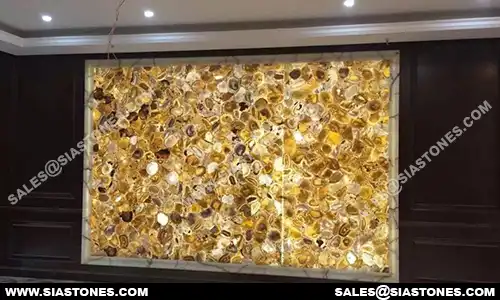 Yellow Agate Backlit Wall