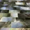 Black Mother Of Pearl Brick Pattern Tile Sample