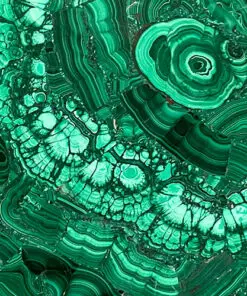 Malachite Gemstone Flower Pattern Tile Sample