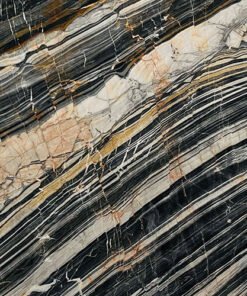 Pietra Black White Marble Sample