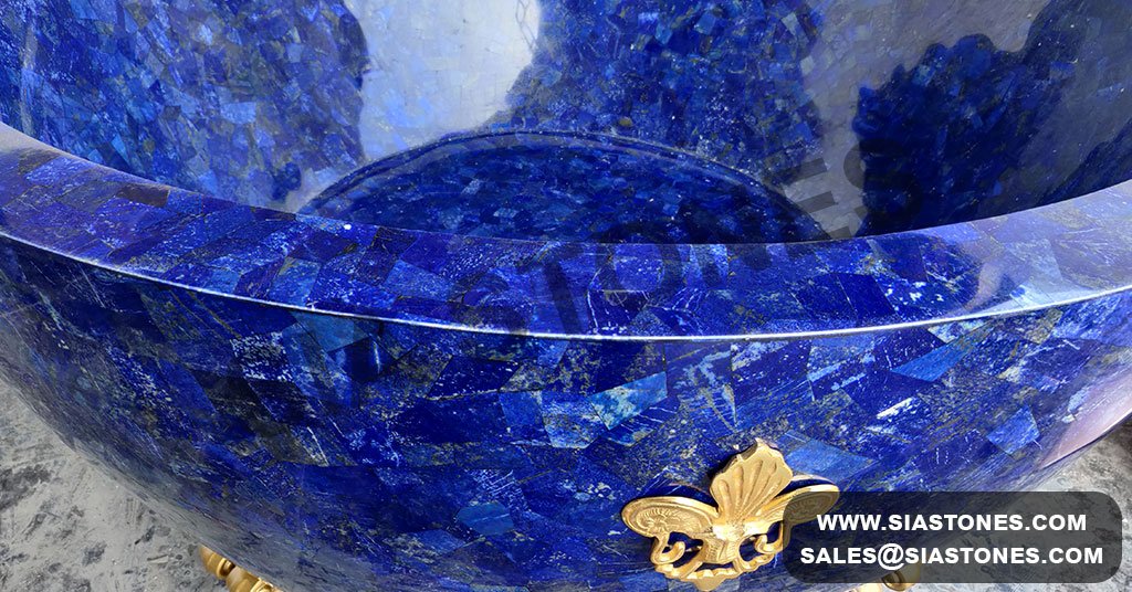 Lapis Lazuli Gemstone Bathtub