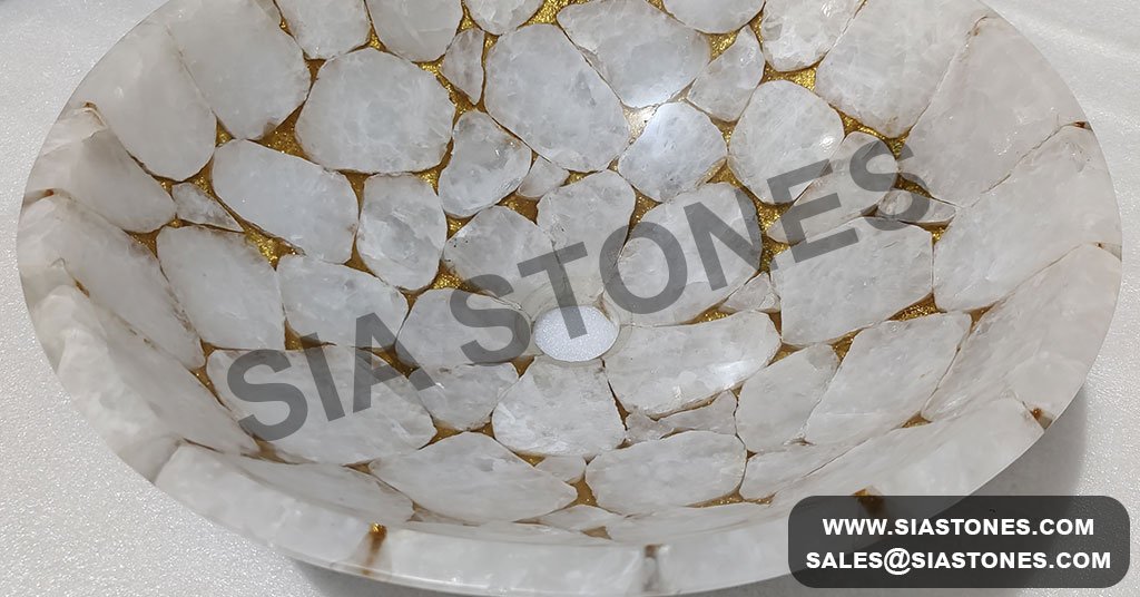 White Quartz Round Wash Basin