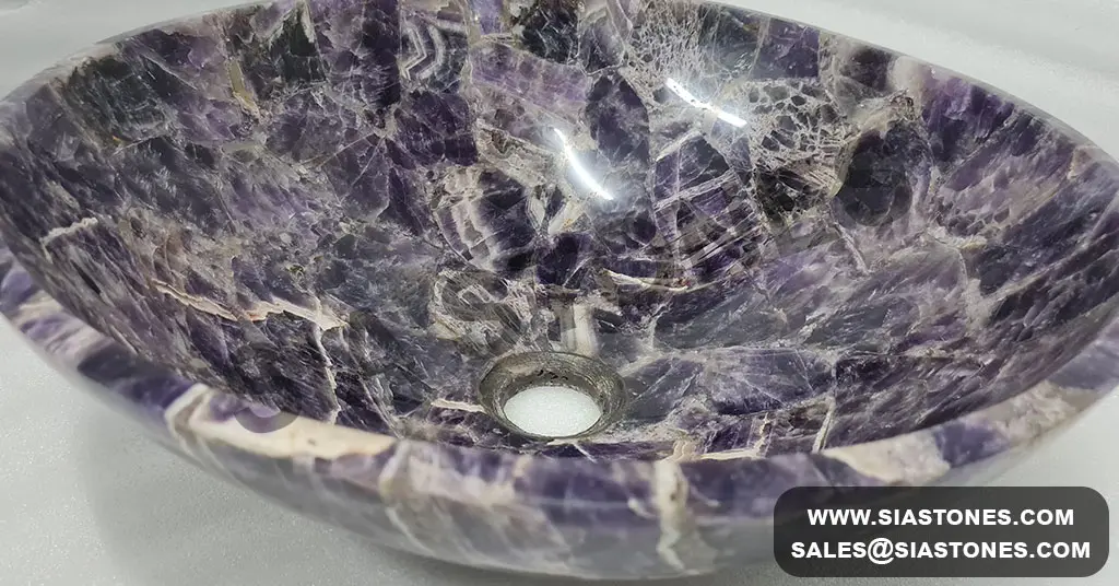 Amethyst Gemstone Wash Basin